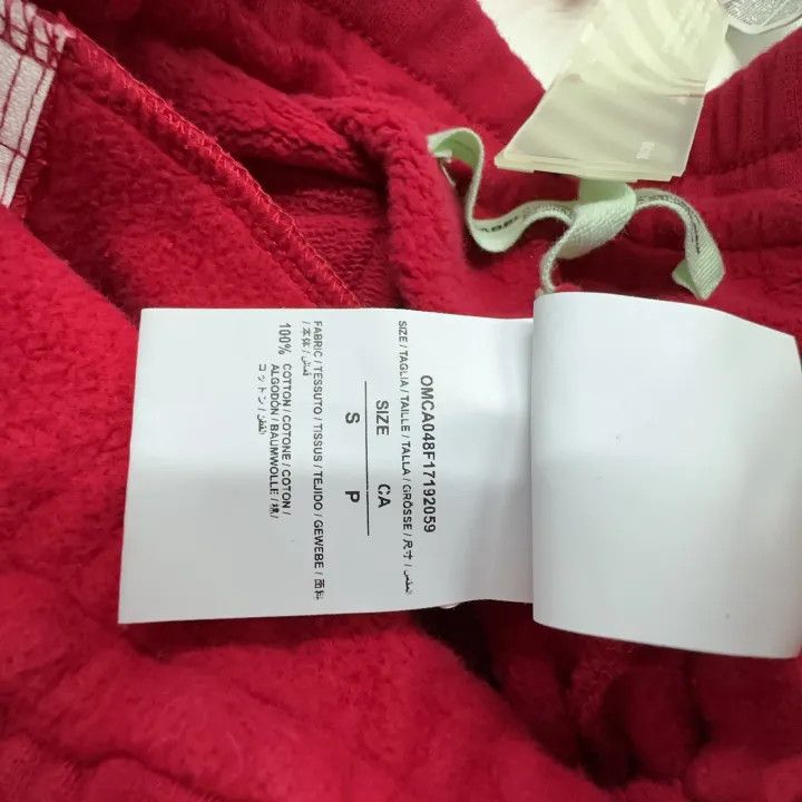 Off-White Off-White Logo Print Red Jogger Pants 0079 Size US 27 - 2 Thumbnail