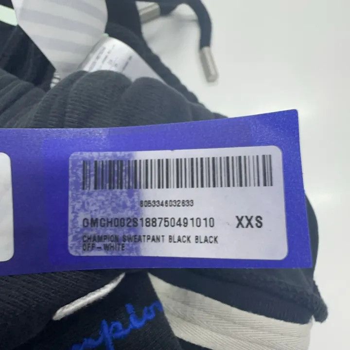 Off-White Off-White x Champion Black Arrow Print Sweatpants 0079 Size US 26 / EU 42 - 3 Thumbnail