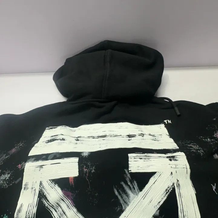 Off-White Off-White Patterned Black Hoodie for Men 0079 Size US XXS / EU 40 - 7 Thumbnail