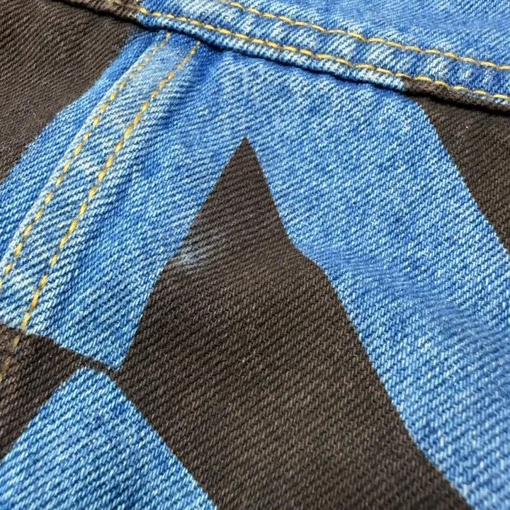 Off-White Off-White Distressed Denim Jacket with Arrow Print 0079 Size US L / EU 52-54 / 3 - 5 Thumbnail