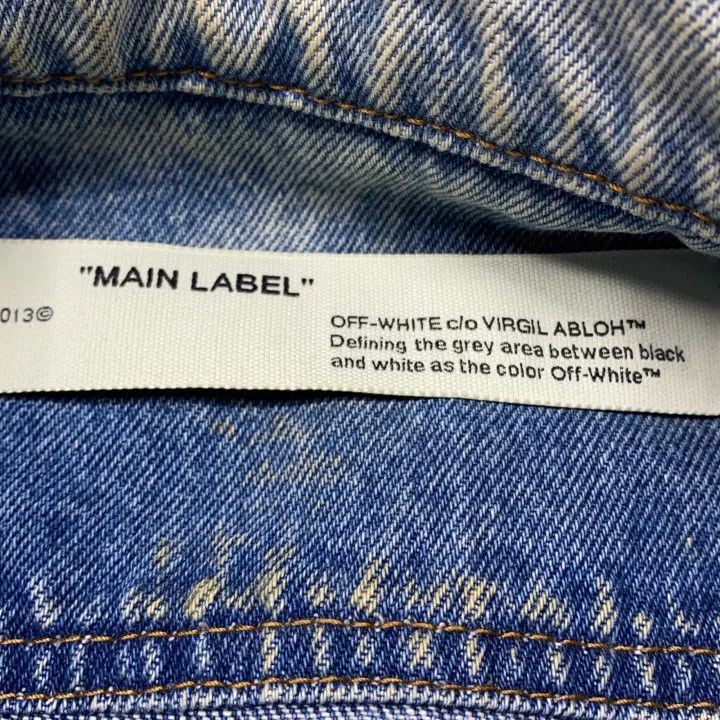 Off-White OFF-WHITE Blue Graffiti Denim Jacket for Men 0079 Size US S / EU 44-46 / 1 - 4 Thumbnail