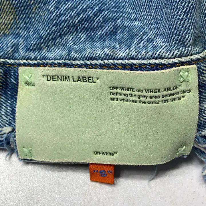 Off-White OFF-WHITE Blue Graffiti Denim Jacket for Men 0079 Size US S / EU 44-46 / 1 - 6 Thumbnail