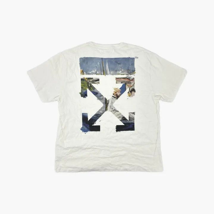 Off-White OFF-WHITE Casual Loose Fit Short Sleeve T-Shirt 0079 Size US L / EU 52-54 / 3 - 3 Thumbnail