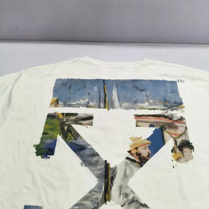 Off-White OFF-WHITE Casual Loose Fit Short Sleeve T-Shirt 0079 Size US L / EU 52-54 / 3 - 5 Thumbnail
