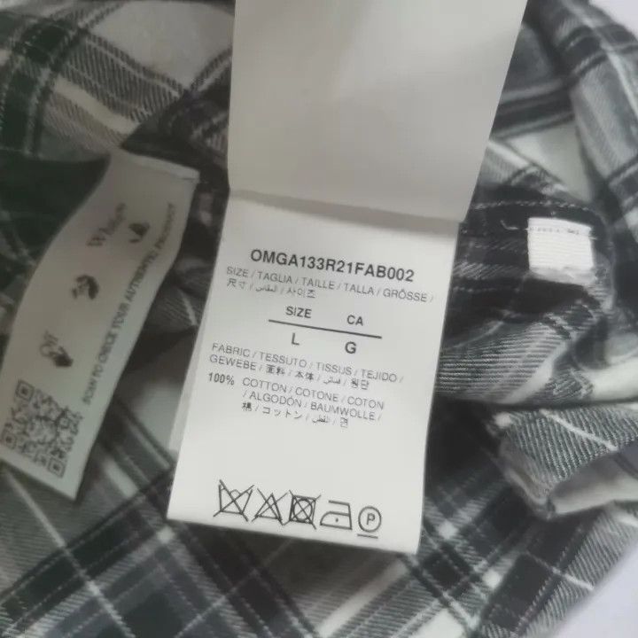 Off-White Off-White Black Checkered Long Sleeve Shirt 0079 Size US L / EU 52-54 / 3 - 4 Thumbnail