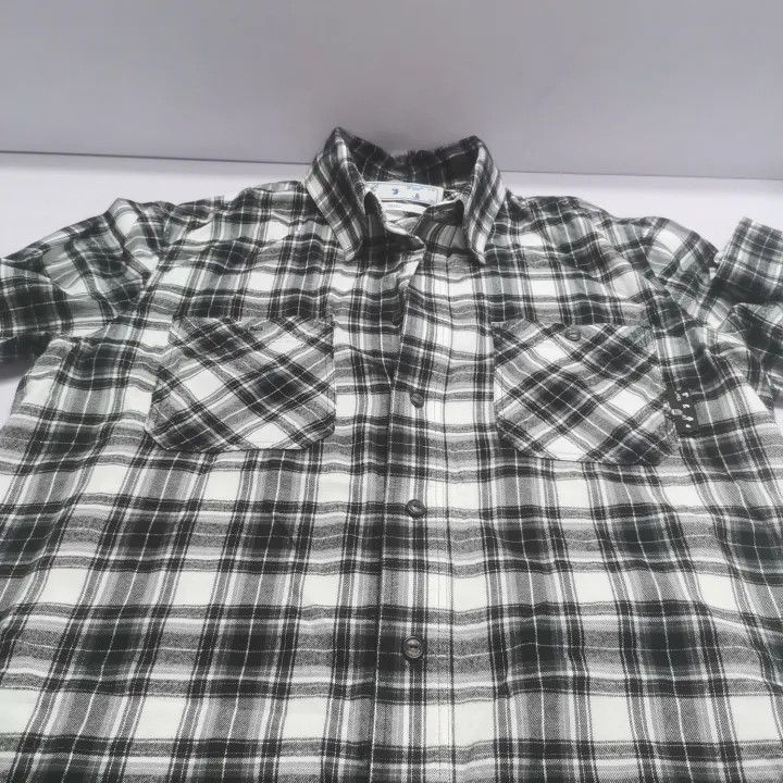 Off-White Off-White Black Checkered Long Sleeve Shirt 0079 Size US L / EU 52-54 / 3 - 8 Thumbnail