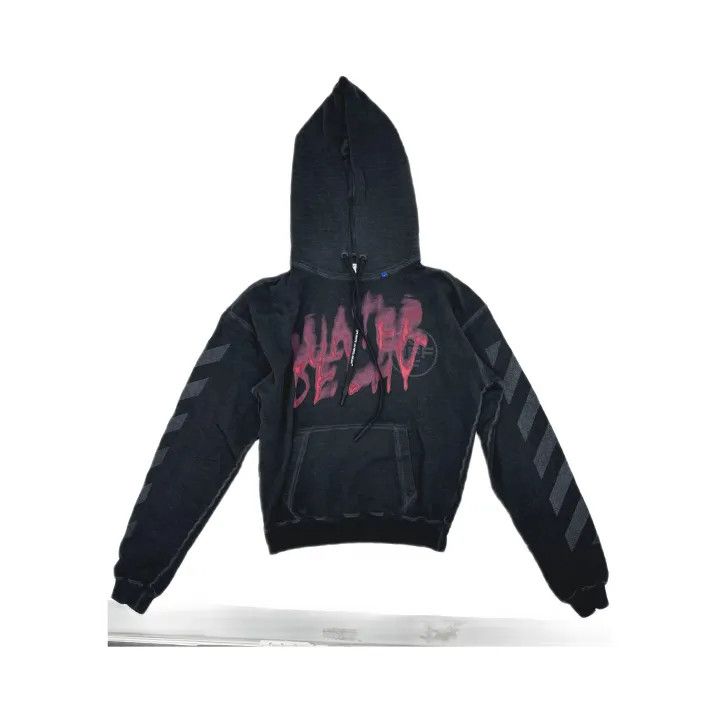 Off-White Off-White Black Hoodie with Graphic Print 0079 Size US S / EU 44-46 / 1 - 2 Thumbnail