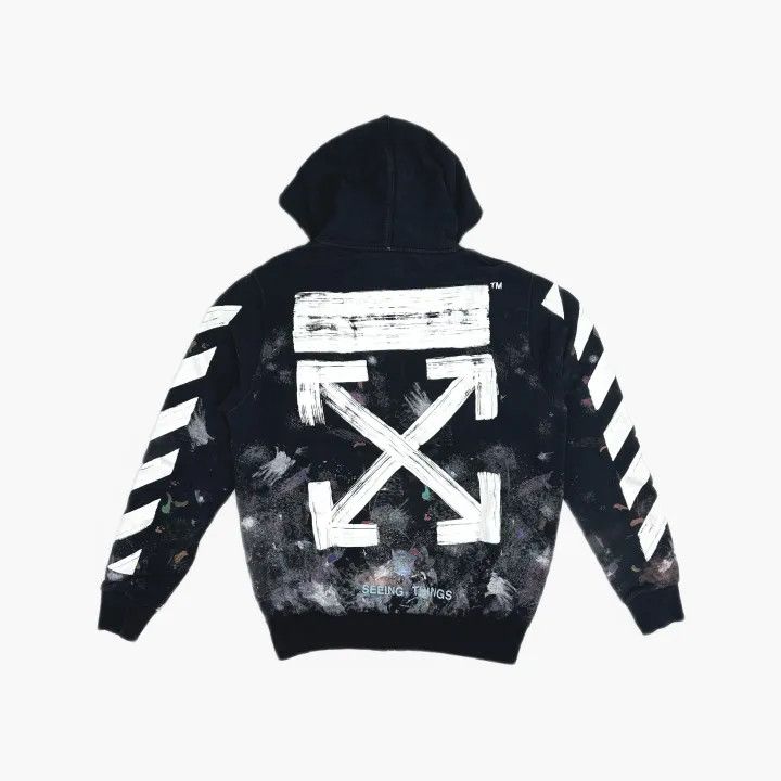 Off-White OFF-WHITE Galaxy Brush Hoodie in Black 0079 Size US M / EU 48-50 / 2 - 2 Thumbnail
