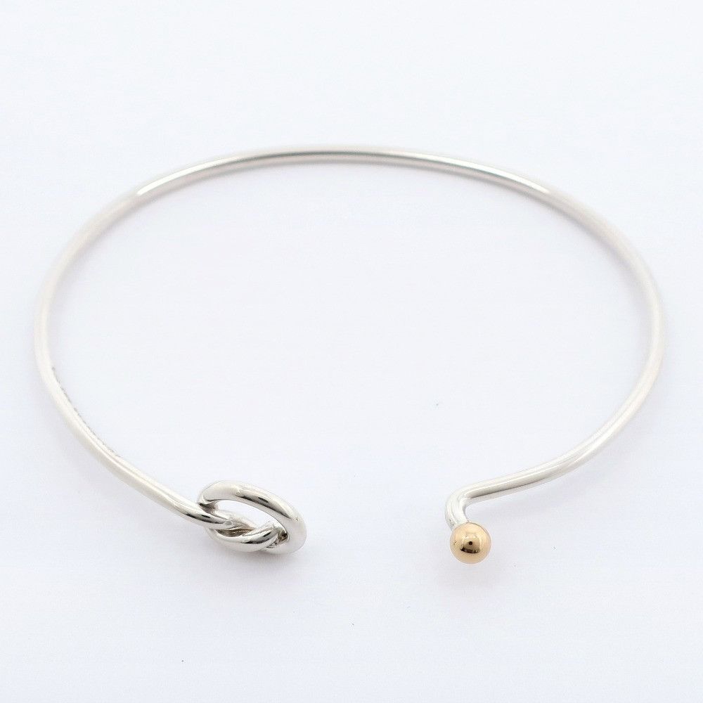 Tiffany & Co. Tiffany & Co. Tiffany Love Knot Silver Au750 Bracelet Metal Bangle Size ONE SIZE - 4 Thumbnail