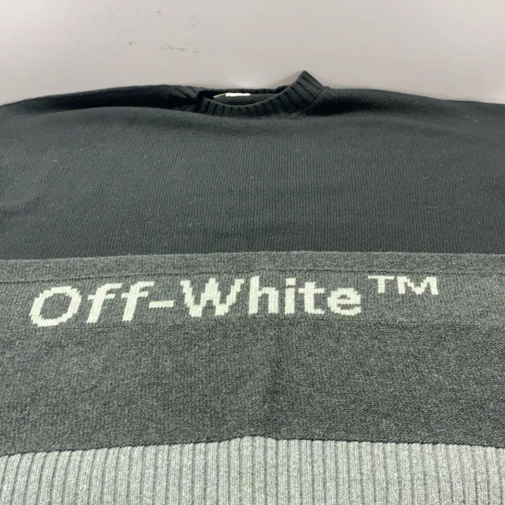 Off-White Off-White Black Logo Knit Sweater for Men 0079 Size US XXL / EU 58 / 5 - 7 Thumbnail