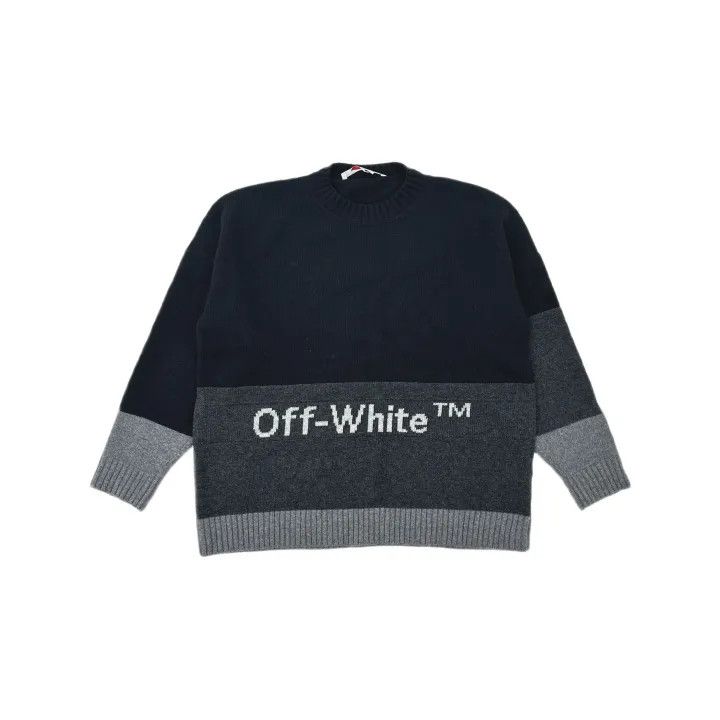 Off-White Off-White Black Logo Knit Sweater for Men 0079 Size US XXL / EU 58 / 5 - 2 Thumbnail