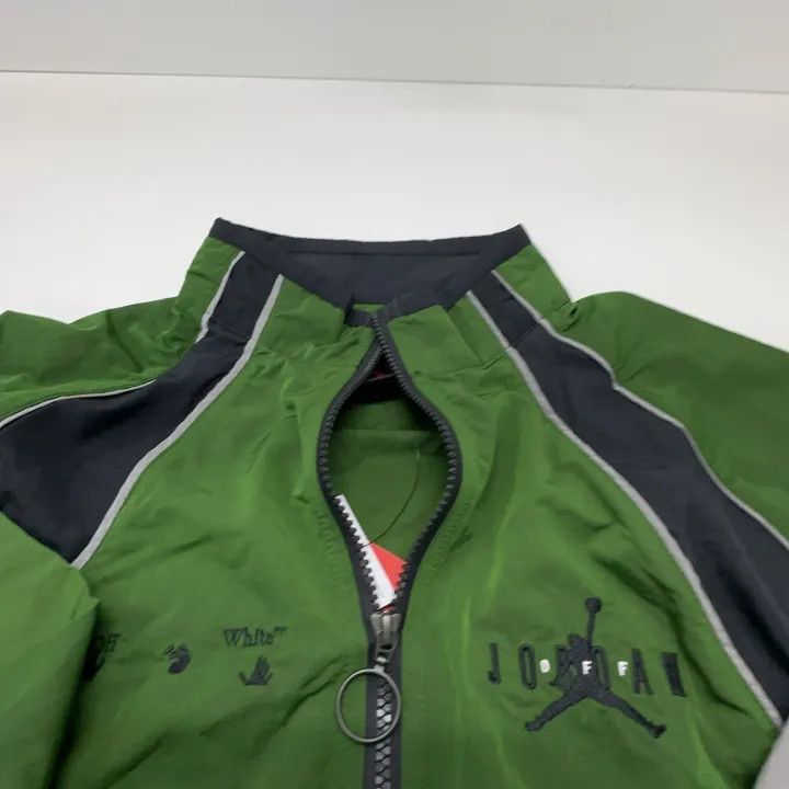 Off-White Jordan x OFF-WHITE Green Retro Sports Jacket 0079 Size US L / EU 52-54 / 3 - 9 Thumbnail