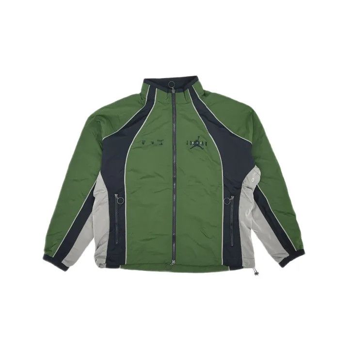 Off-White Jordan x OFF-WHITE Green Retro Sports Jacket 0079 Size US L / EU 52-54 / 3 - 2 Thumbnail