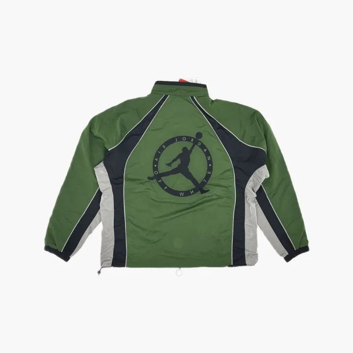 Off-White Jordan x OFF-WHITE Green Retro Sports Jacket 0079 Size US L / EU 52-54 / 3 - 3 Thumbnail
