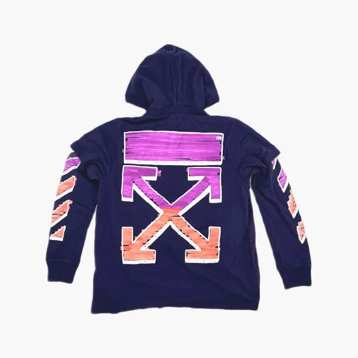 Off-White Off-White Purple Oversized Layered Hoodie for Men 0079 Size US XS / EU 42 / 0 - 3 Thumbnail