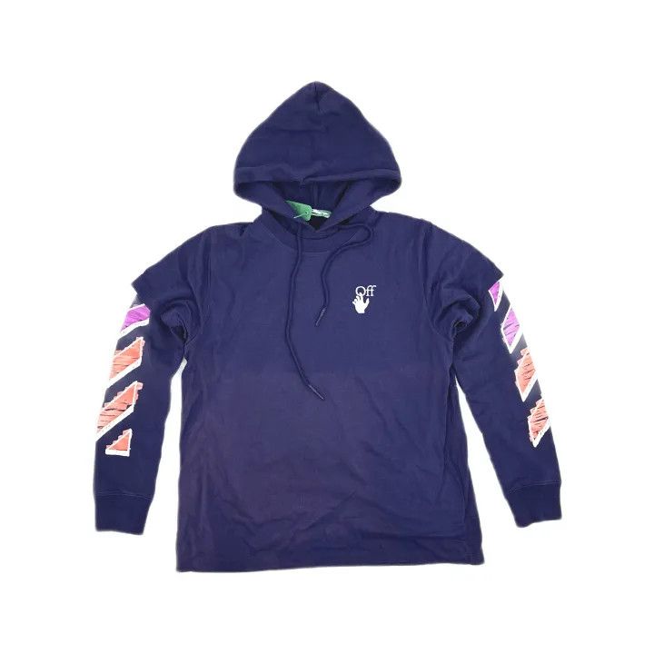 Off-White Off-White Purple Oversized Layered Hoodie for Men 0079 Size US XS / EU 42 / 0 - 2 Thumbnail