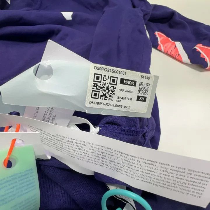 Off-White Off-White Purple Oversized Layered Hoodie for Men 0079 Size US XS / EU 42 / 0 - 4 Thumbnail