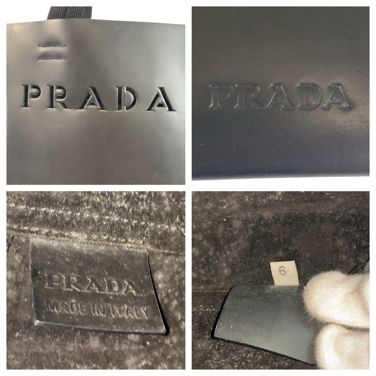 Prada Prada Punching Logo Leather Tote Bag Leather Tote Bag DUTY