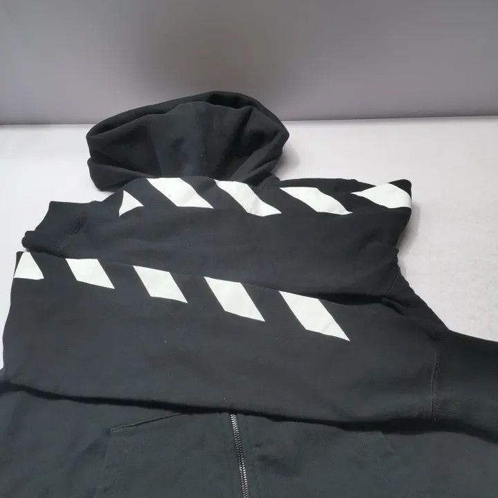 Off-White Off-White Black Graphic Zip-Up Hoodie 0079 Size US M / EU 48-50 / 2 - 8 Thumbnail