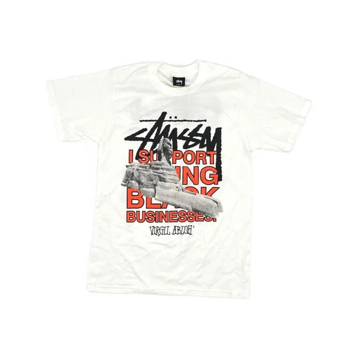 Off-White Stussy x OFF-WHITE World Tour Logo Retro T-shirt 0079 Size US S / EU 44-46 / 1 - 2 Thumbnail