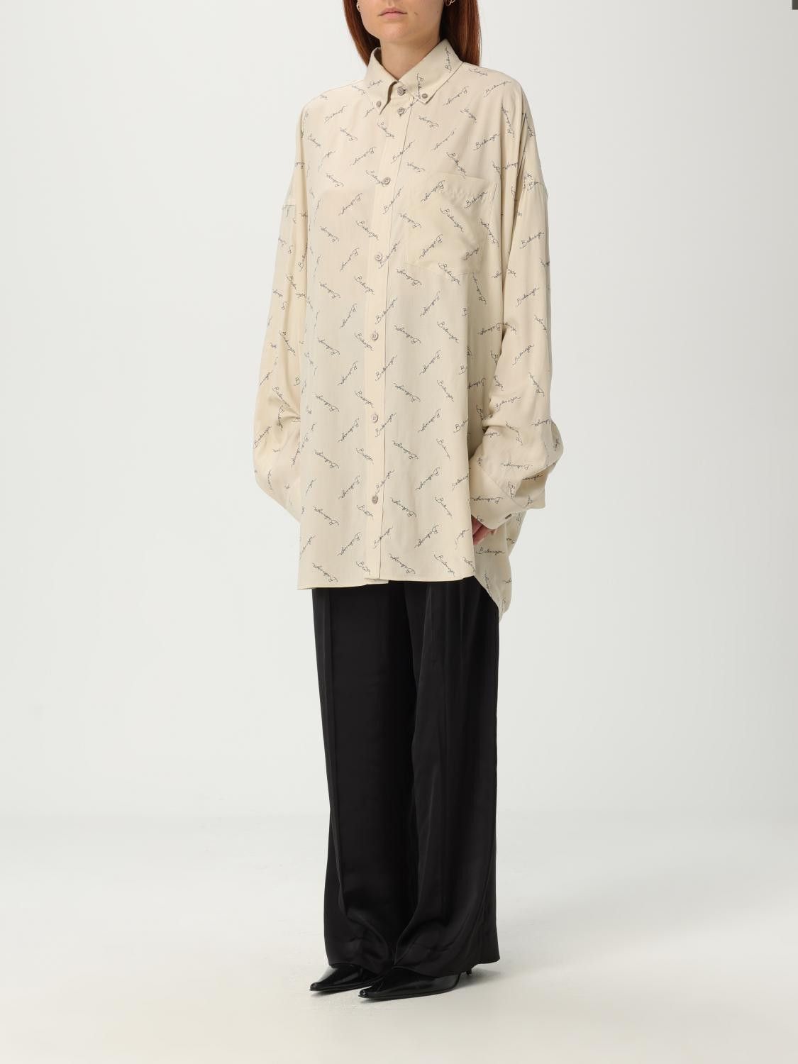 Balenciaga Balenciaga Shirt Woman Beige Size S / US 4 / IT 40 - 4 Thumbnail