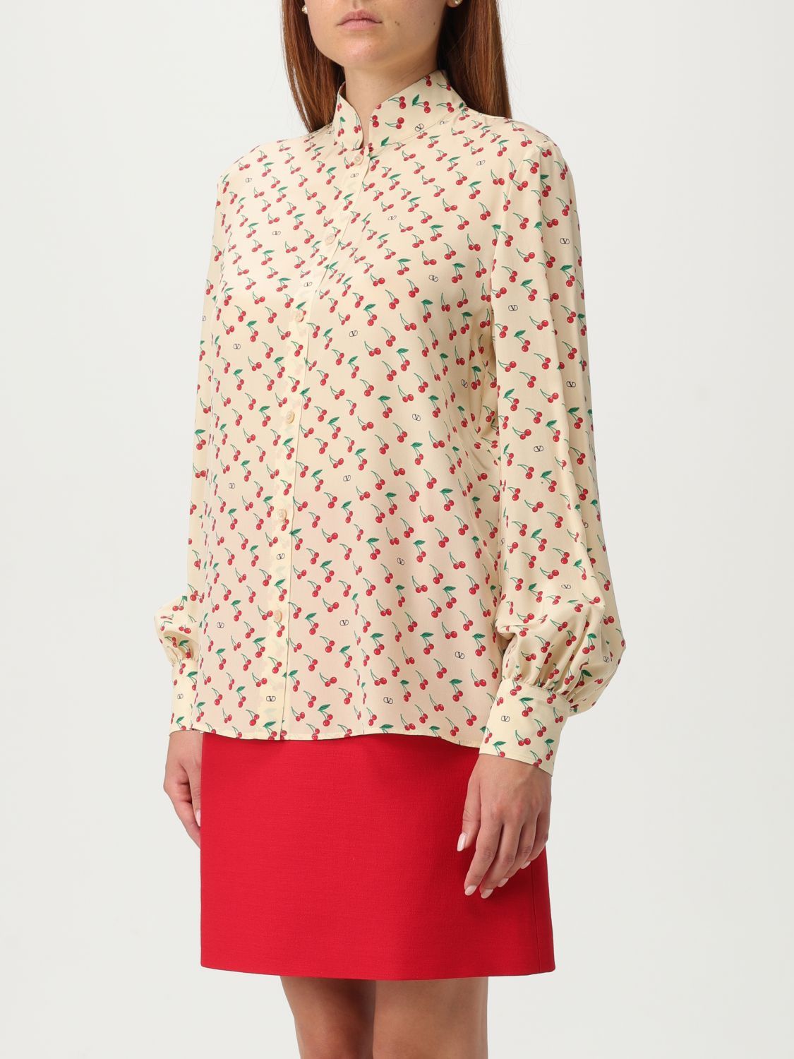 Valentino Valentino Shirt Woman Yellow Cream Size S / US 4 / IT 40 - 4 Thumbnail