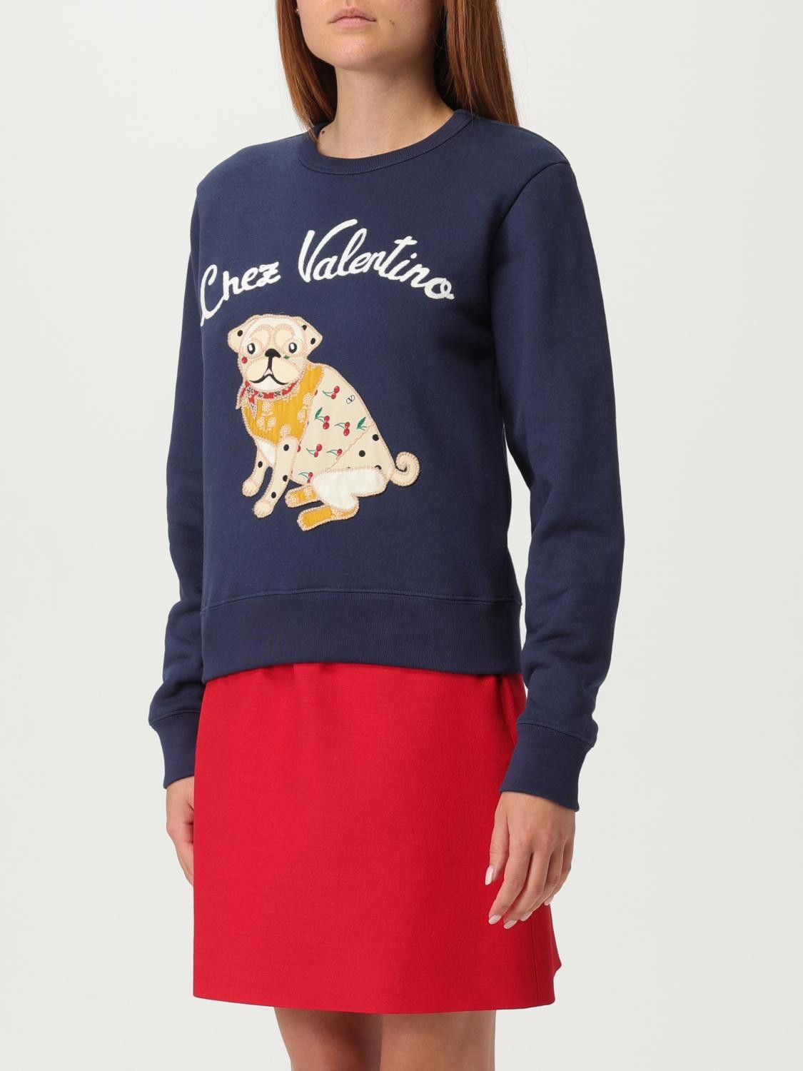 Valentino Valentino Sweatshirt Woman Blue Size M / US 6-8 / IT 42-44 - 4 Thumbnail
