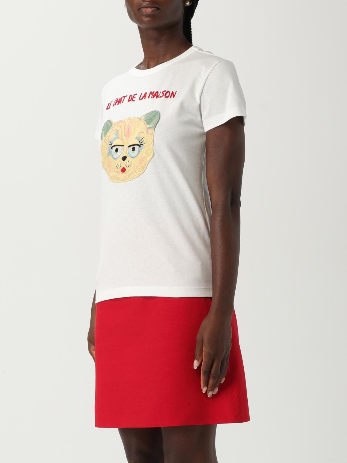 Valentino Valentino T-Shirt Woman Yellow Cream Size XS / US 0-2 / IT 36-38 - 4 Thumbnail
