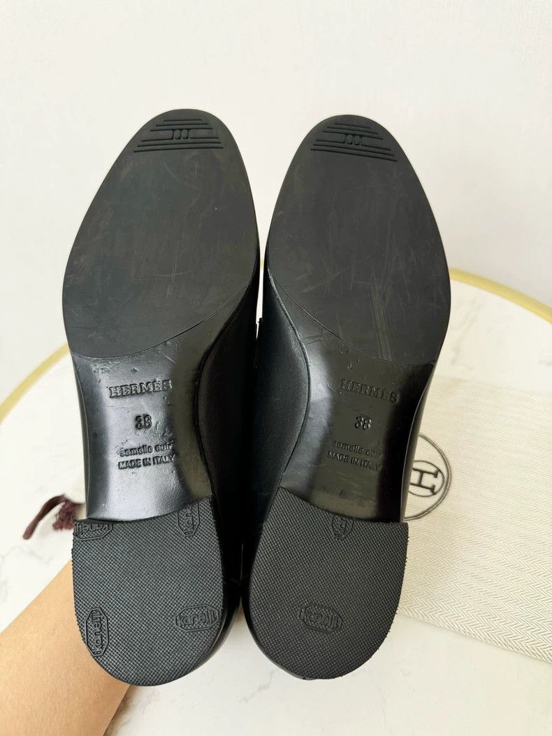 Hermes Hermes Loafers Black and White Size 38 Size US 9 / EU 42 - 8 Thumbnail