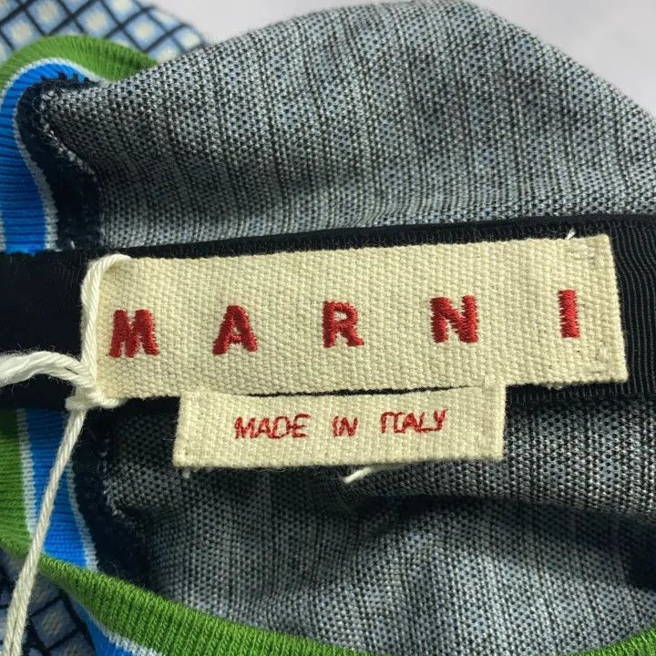 Marni Marni SS23 Blue Gingham Logo Dress Size 28" / US 6 / IT 42 - 4 Thumbnail