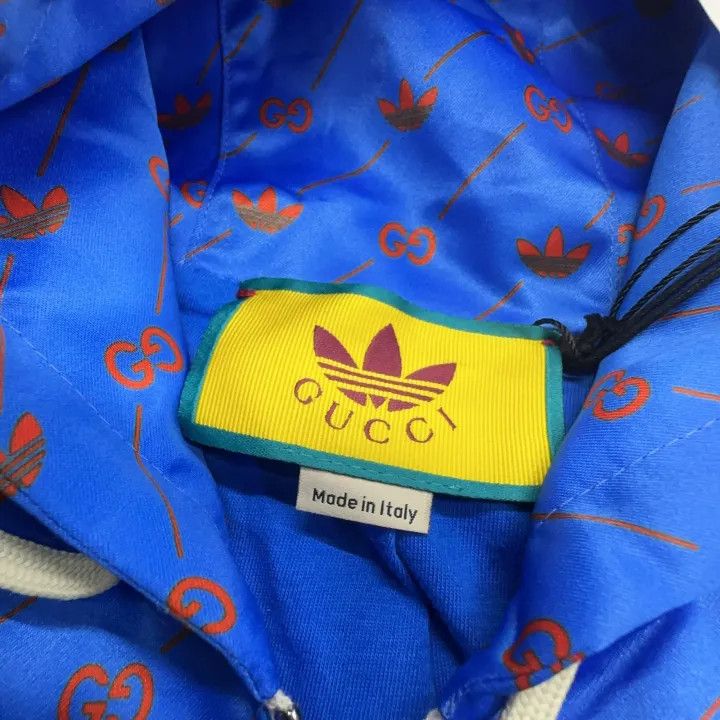 Gucci GUCCI x Adidas Logo Print Hooded Jacket Size XXS / US 00 / IT 34 - 4 Thumbnail