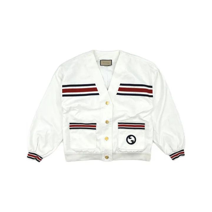 Gucci Gucci Striped V-neck Cardigan for Women Size M / US 6-8 / IT 42-44 - 2 Thumbnail