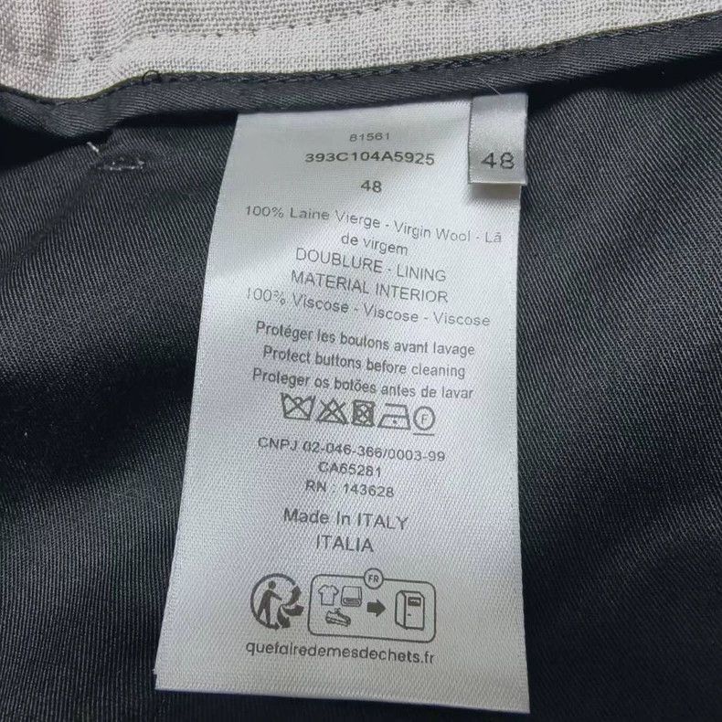 Dior Dior Gray Wool Tailored Trousers Size US 44 / EU 60 - 4 Thumbnail
