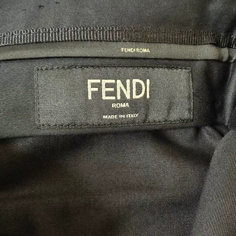 Fendi fendi navy casual shorts with logo print Size US 44 / EU 60 - 3 Thumbnail
