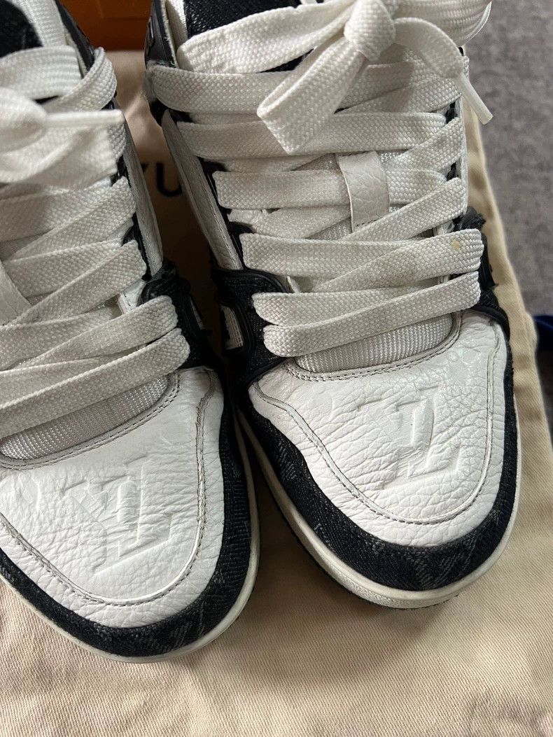 Louis Vuitton Louis Vuitton Black Denim Trainers Size 2.5 Size US 5 / EU 37 - 3 Thumbnail