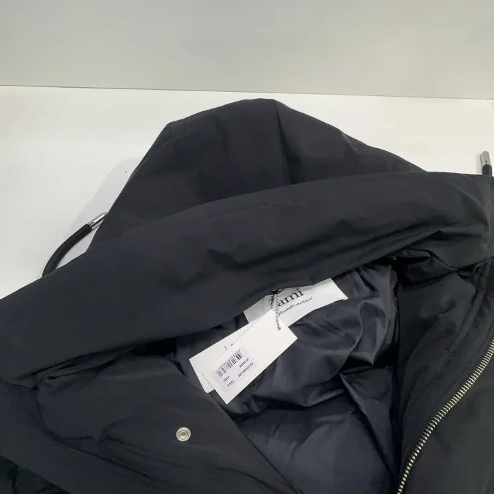 AMI Ami Paris Black Hooded Puffer Jacket 0079 Size US S / EU 44-46 / 1 - 12 Thumbnail