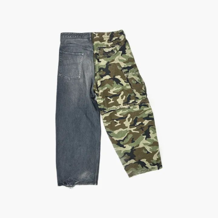 Balenciaga Balenciaga SS24 Vintage Camouflage Denim Pants 0079 Size US 32 / EU 48 - 3 Thumbnail