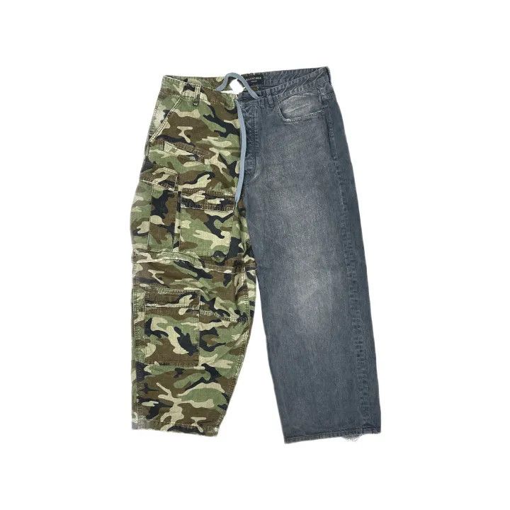 Balenciaga Balenciaga SS24 Vintage Camouflage Denim Pants 0079 Size US 32 / EU 48 - 2 Thumbnail