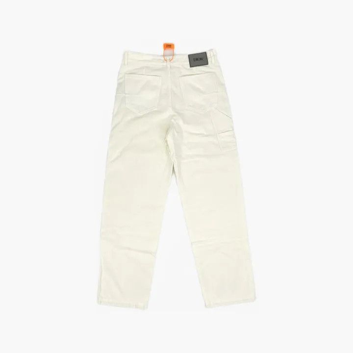 Dior Dior White Straight-Leg Denim Pants for Men 0079 Size US 44 / EU 60 - 3 Thumbnail