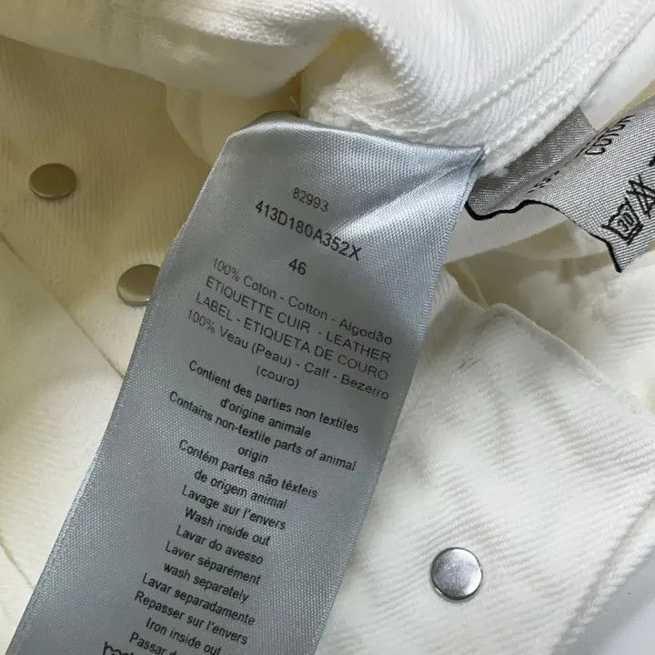 Dior Dior White Straight-Leg Denim Pants for Men 0079 Size US 44 / EU 60 - 5 Thumbnail