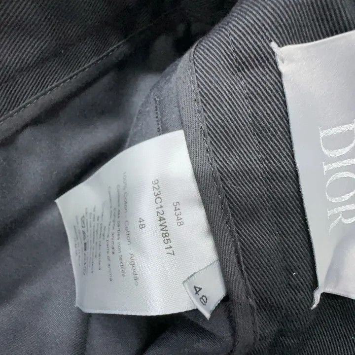 Dior Dior Black Cotton Twill Trousers 0079 Size US 44 / EU 60 - 4 Thumbnail