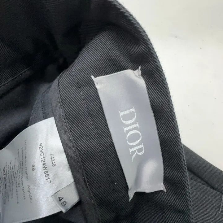 Dior Dior Black Cotton Twill Trousers 0079 Size US 44 / EU 60 - 5 Thumbnail