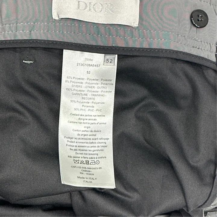 Dior Dior Grey Casual Straight Pants for Men 0079 Size US 44 / EU 60 - 3 Thumbnail
