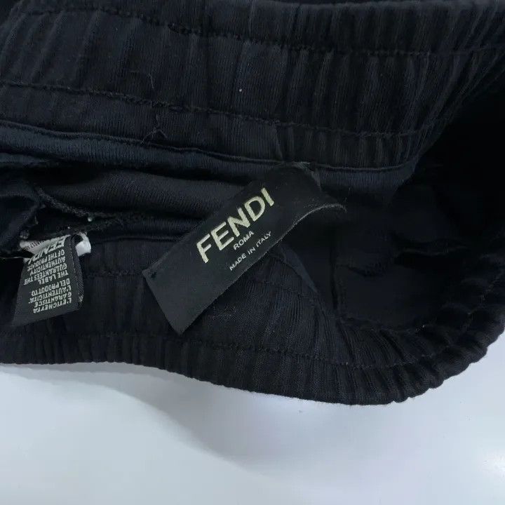Fendi FENDI Men's Black Logo Jogger Pants 0079 Size US 44 / EU 60 - 4 Thumbnail
