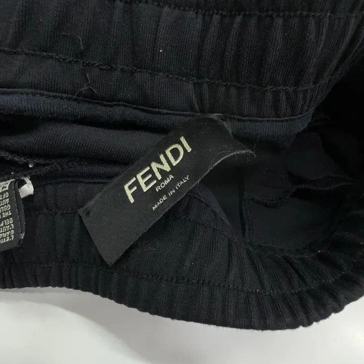 Fendi FENDI Men's Black Logo Jogger Pants 0079 Size US 44 / EU 60 - 5 Thumbnail