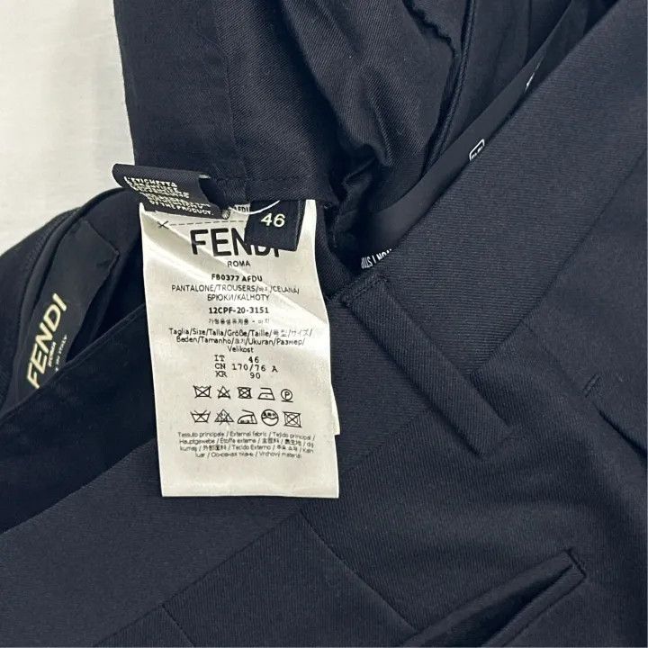 Fendi Fendi SS21 Solid Wool Suit Pants 0079 Size US 44 / EU 60 - 3 Thumbnail