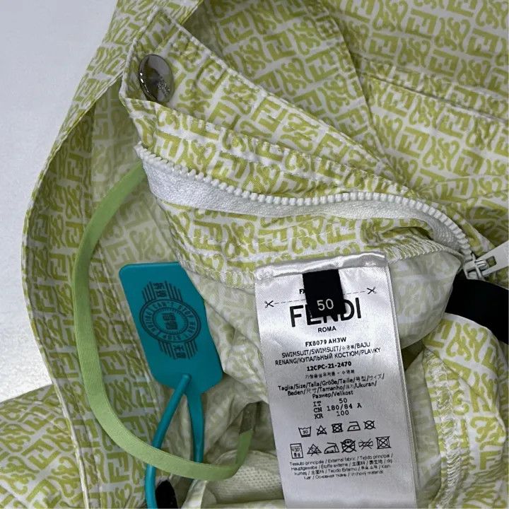 Fendi Fendi Green Checkered Button Casual Shorts 0079 Size US 44 / EU 60 - 3 Thumbnail