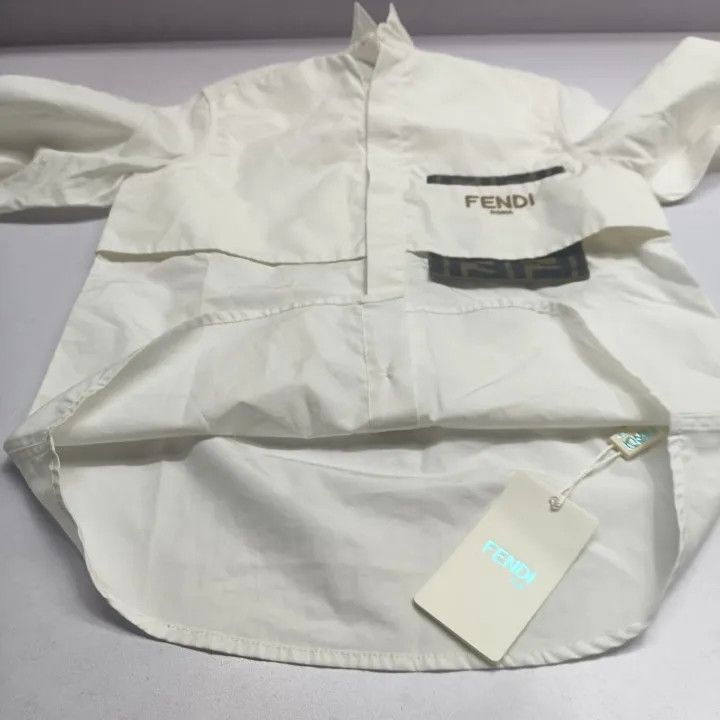 Fendi Fendi Logo Long Sleeve Shirt for Kids 0079 Size US M / EU 48-50 / 2 - 9 Thumbnail