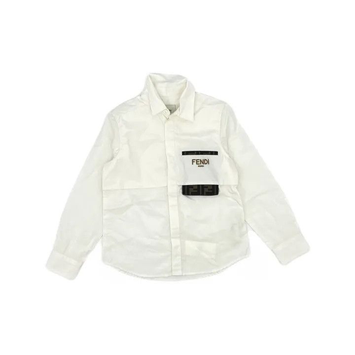 Fendi Fendi Logo Long Sleeve Shirt for Kids 0079 Size US M / EU 48-50 / 2 - 2 Thumbnail