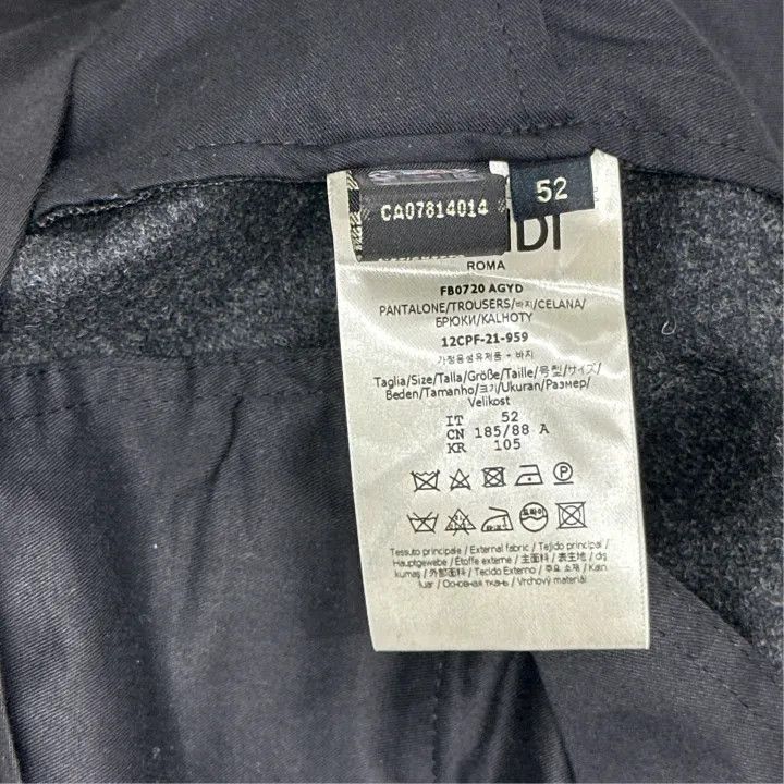 Fendi Fendi High-Waist Straight Casual Trousers for Men 0079 Size US 44 / EU 60 - 5 Thumbnail